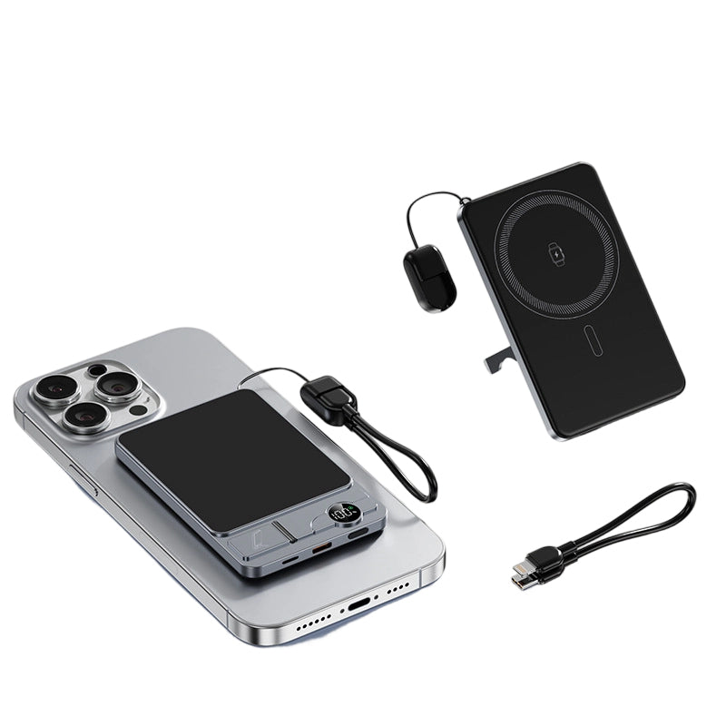 ✨ Stay Charged Anywhere: 3-in-1 Slim Magnetic Charger with Integrated Stand (50% OFF)"