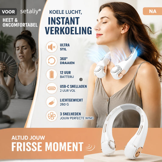 ❄️ Nek Air Conditioner ventilator - Ultra-rustige persoonlijke koeling voor de zomer