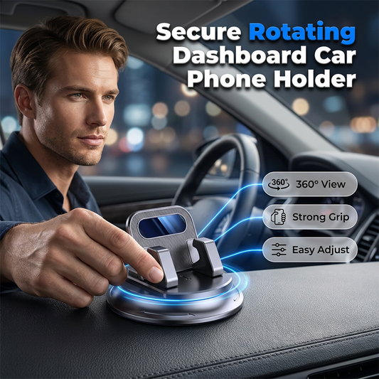 Supporto girevole per cellulare da cruscotto – stabile, compatto e versatile – ideale per la navigazione e le chiamate in vivavoce🚗📱