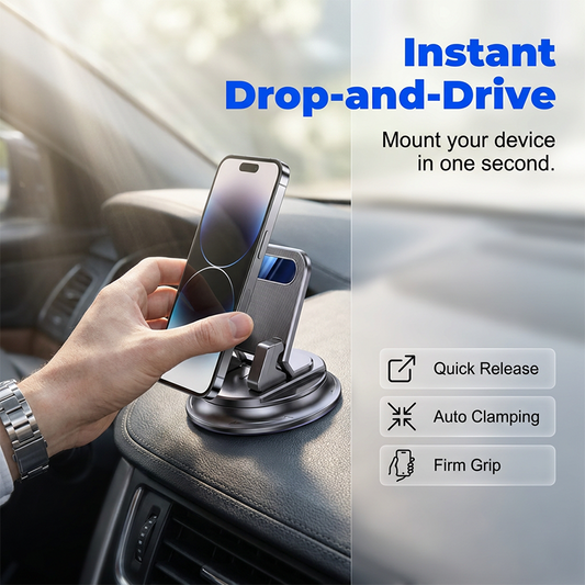 Supporto girevole per cellulare da cruscotto – stabile, compatto e versatile – ideale per la navigazione e le chiamate in vivavoce🚗📱