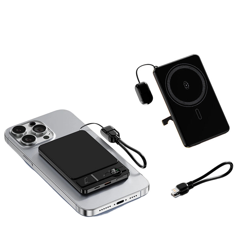 ✨ Stay Charged Anywhere: 3-in-1 Slim Magnetic Charger with Integrated Stand (50% OFF)"